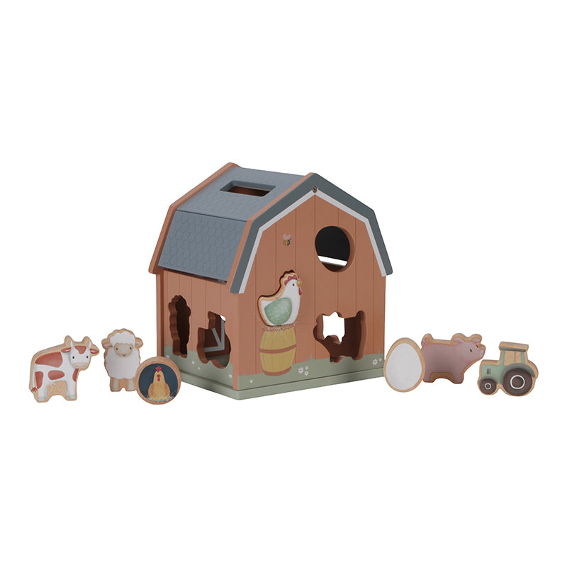 Little Dutch houten vormenstoof little farm met boerderijdieren voor peuters