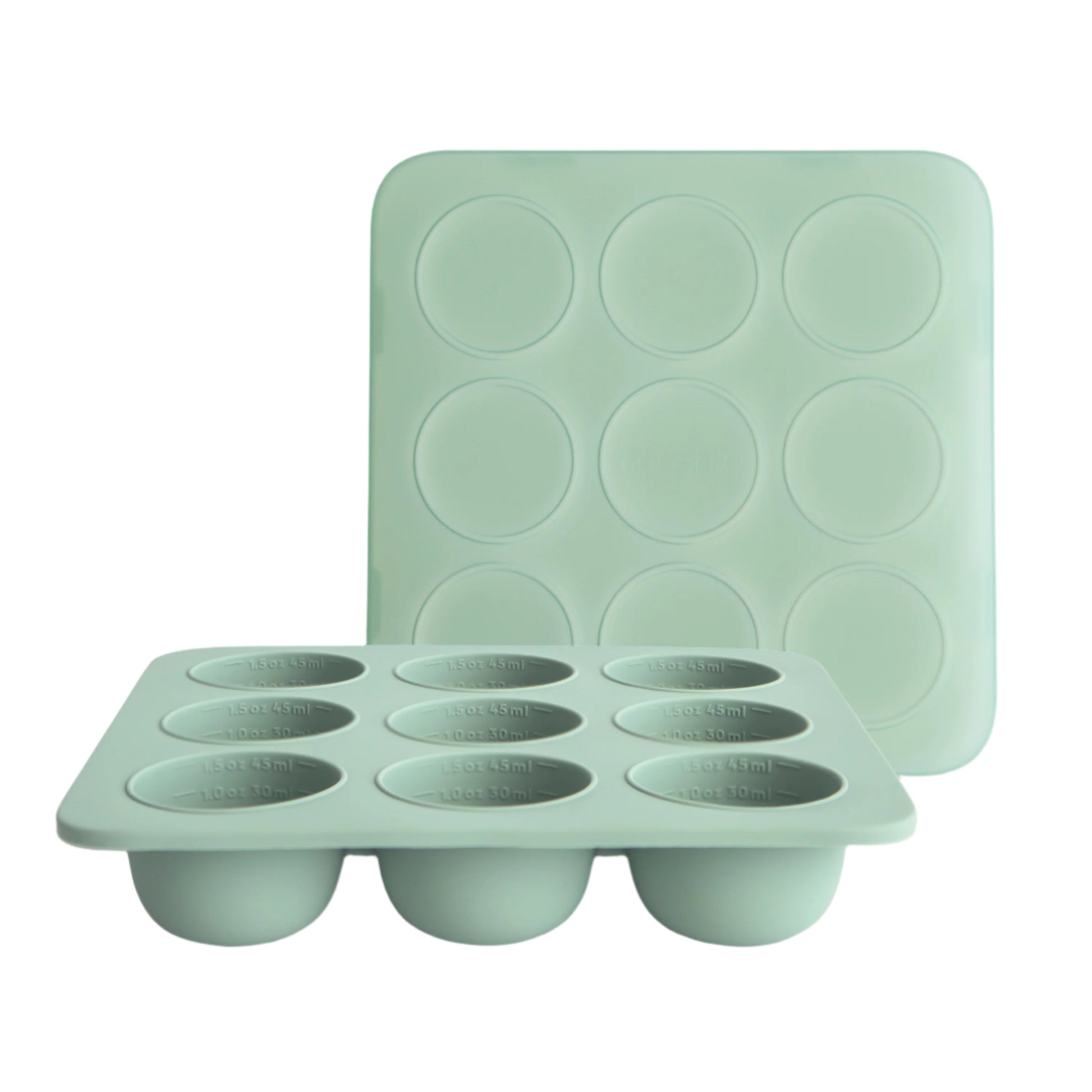 Siliconen voedingsbakje van mushie met 9 vakjes