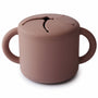 mushie snackbeker in cloudy mauve kleur