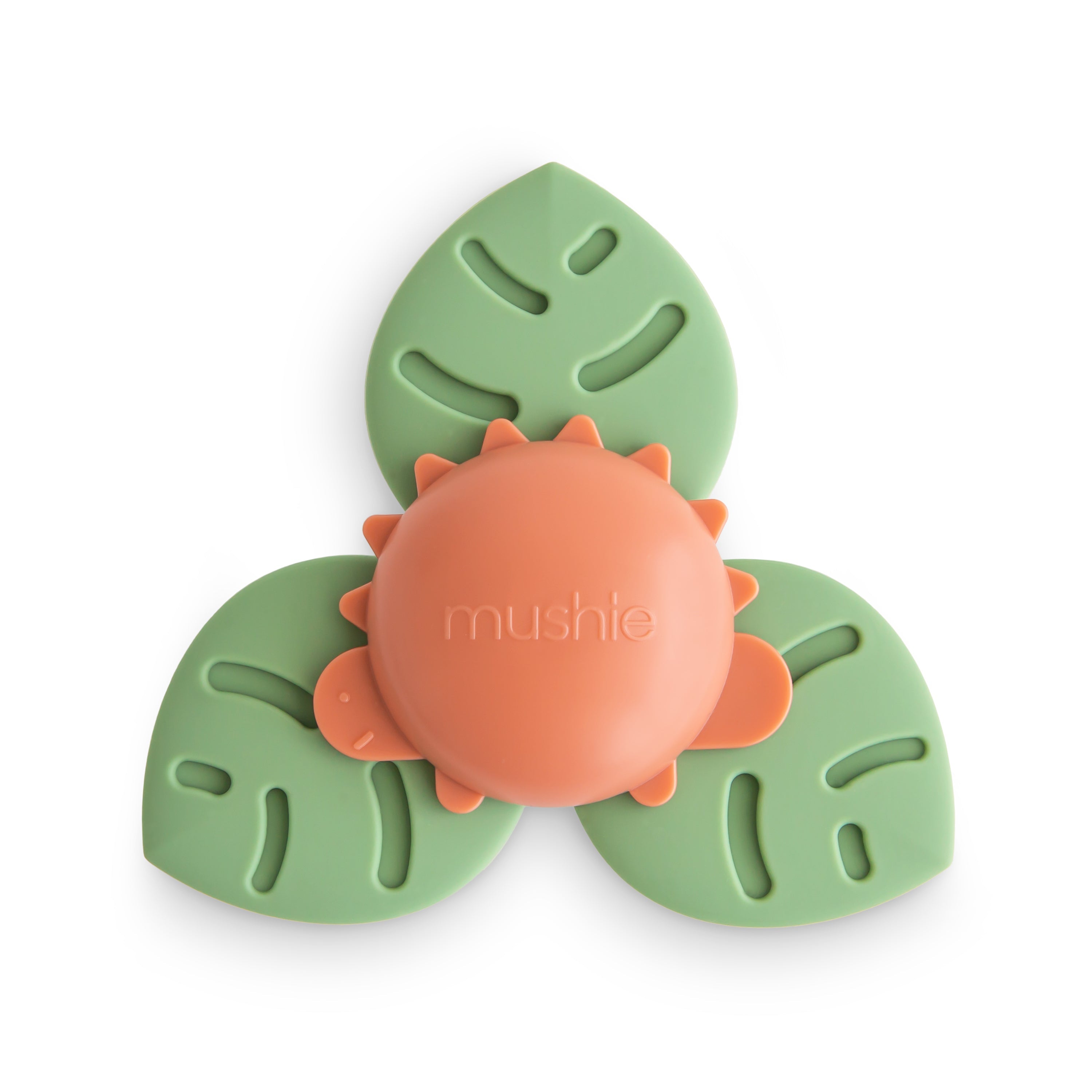 mushie zuignap spinner speelgoed in bladvorm