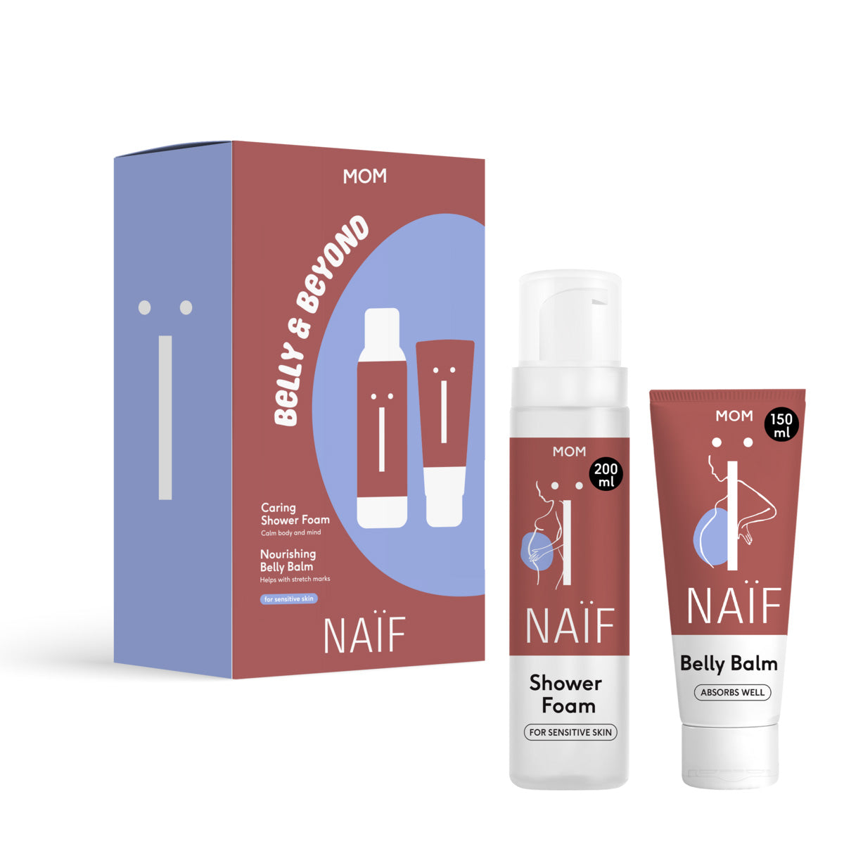 Naïf Belly & Beyond Box met verzorgingsproducten voor tijdens de zwangerschap