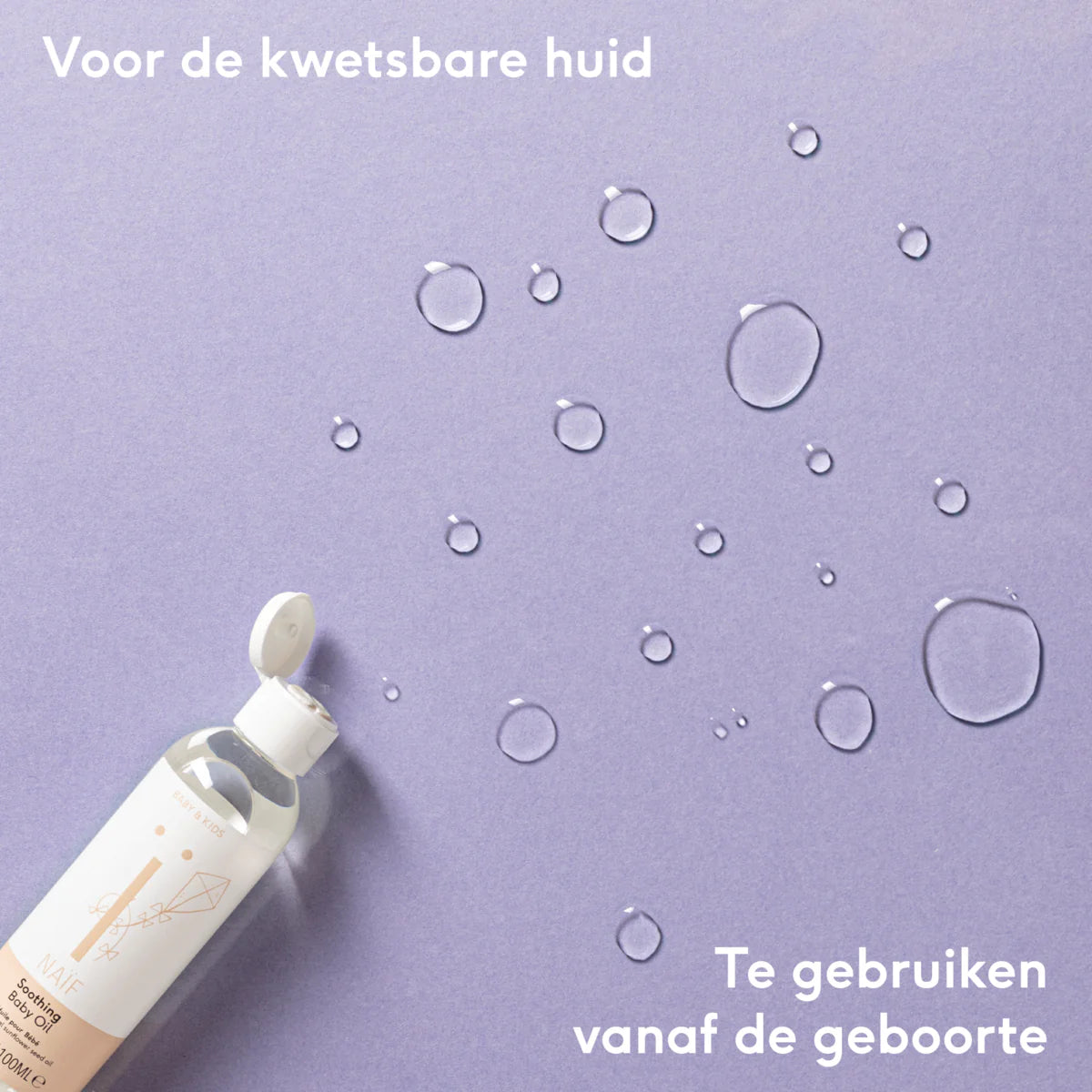 babyverzorgingsset van naïf met badolie, zinkzalf en massageolie