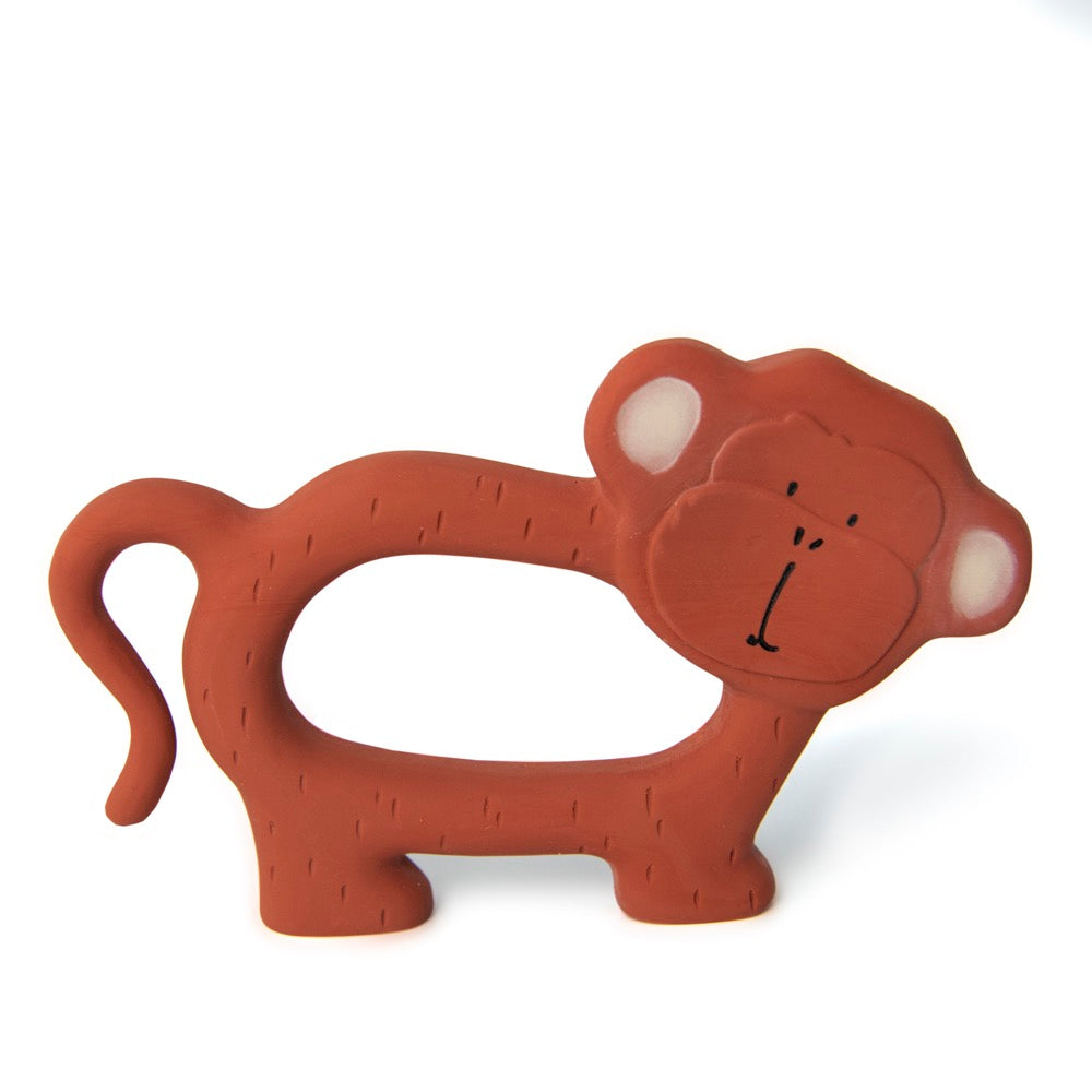 Voorkant natuurlijk rubberen grijpspeeltje mr.monkey van trixie