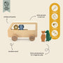 trixie houten dierenbus met diverse functies