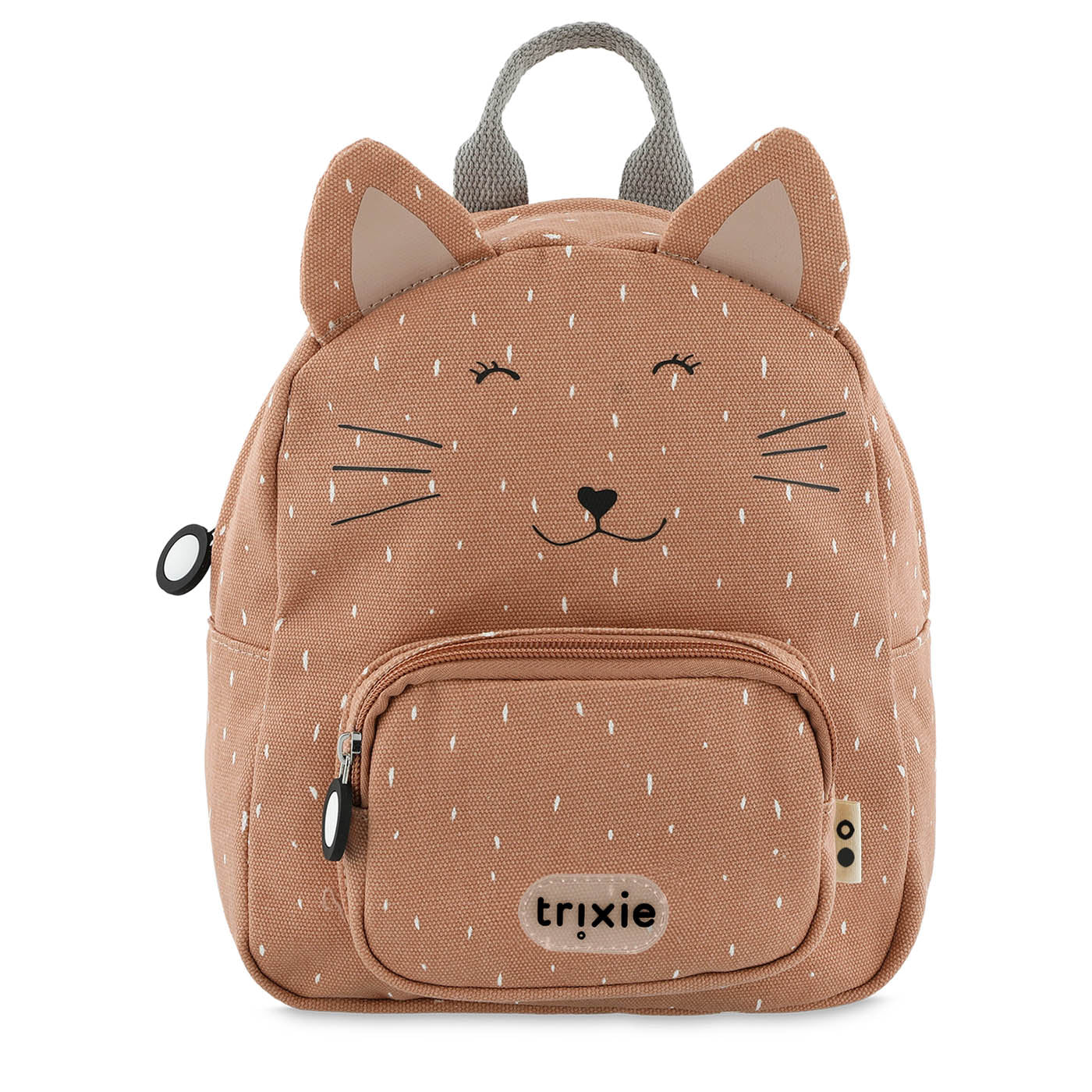 Voorkant rugzak Mrs. Cat van Trixie met kattenoortjes en gezichtje