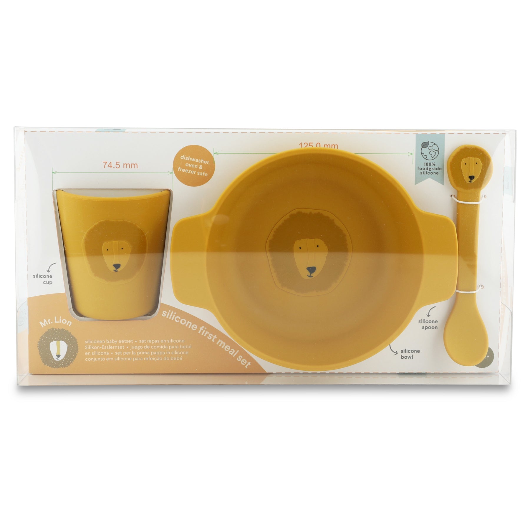 Trixie siliconen baby eetset Mr. Lion productfoto