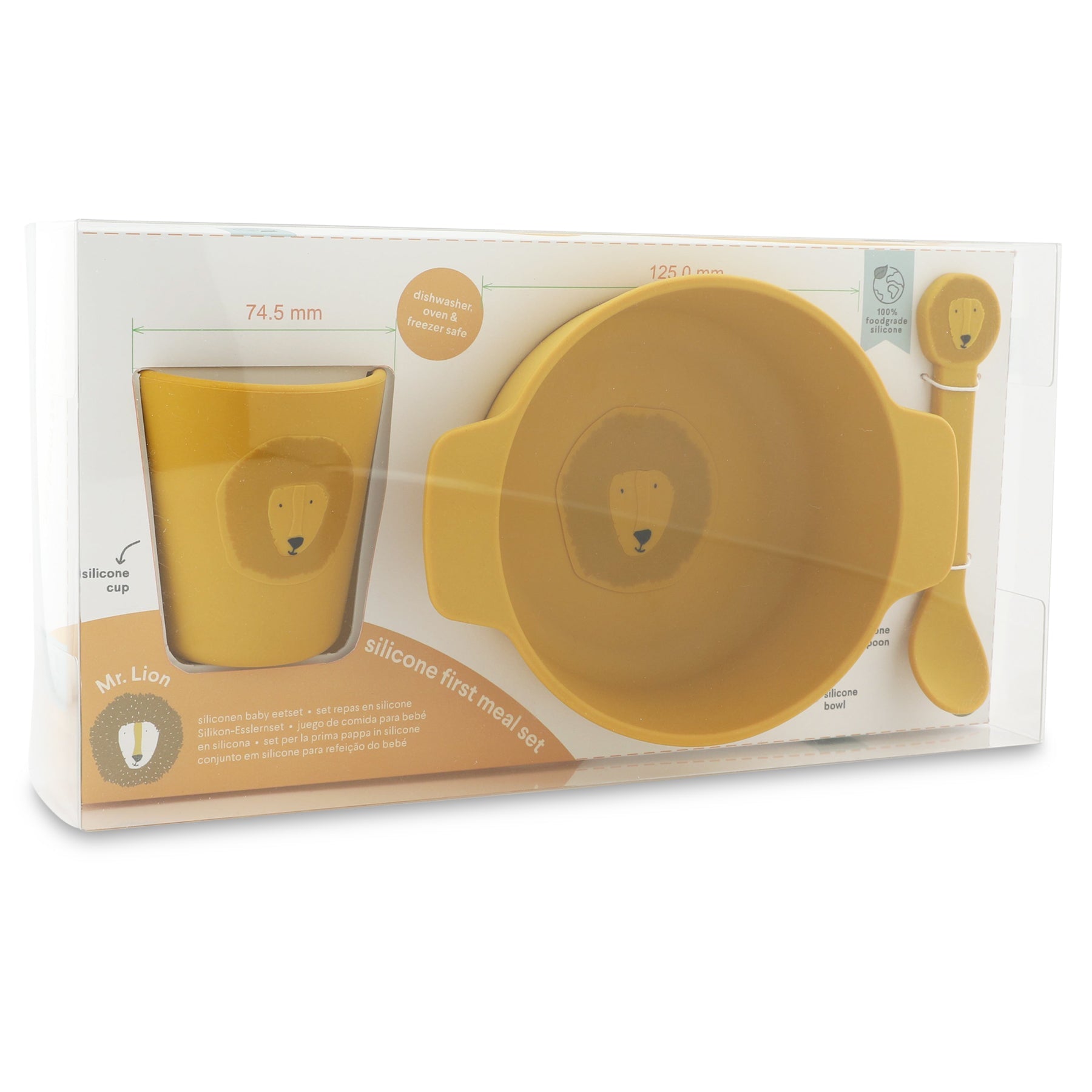 Kom, lepel en beker van Trixie Mr. Lion eetset