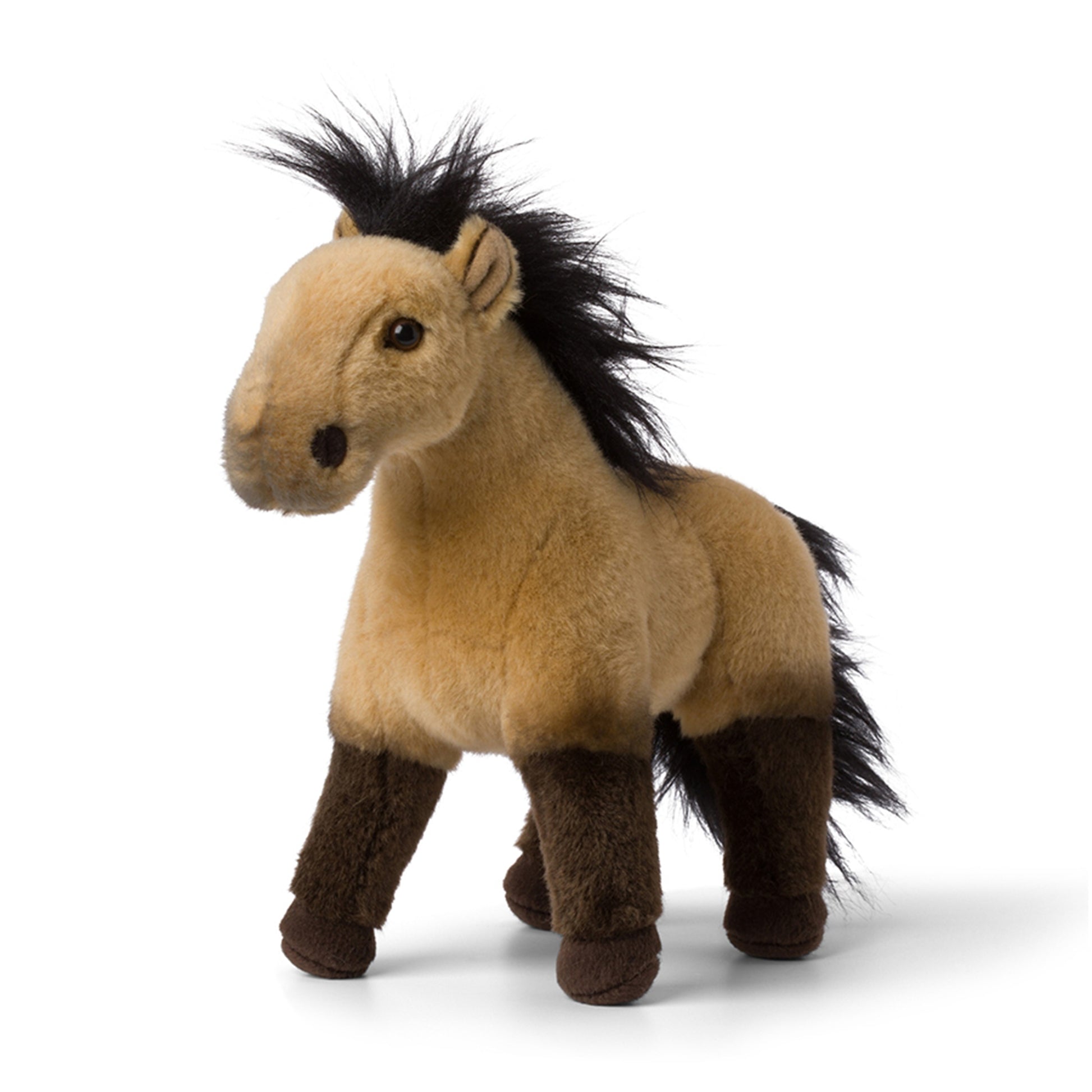 WWF knuffel paard Wild Horse 20 cm bruin voorzijde Bon Ton Toys
