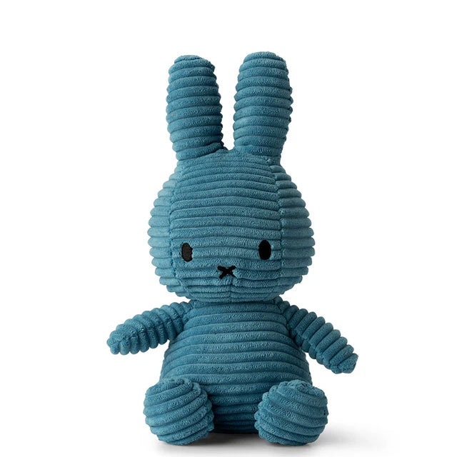 miffy eco corduroy in aviator blue knuffel van bon ton toys