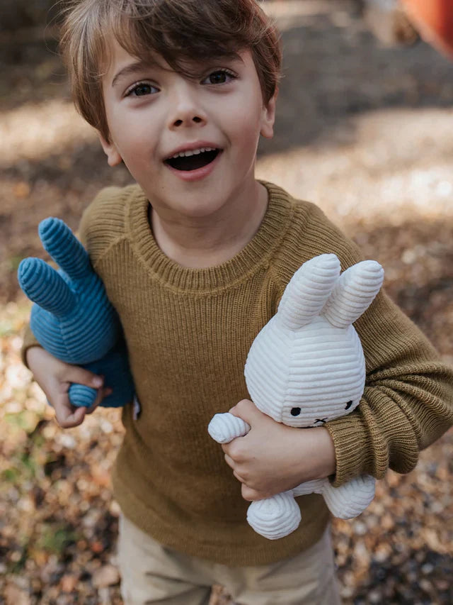 sfeerfoto van jongen met twee nijntje knuffels