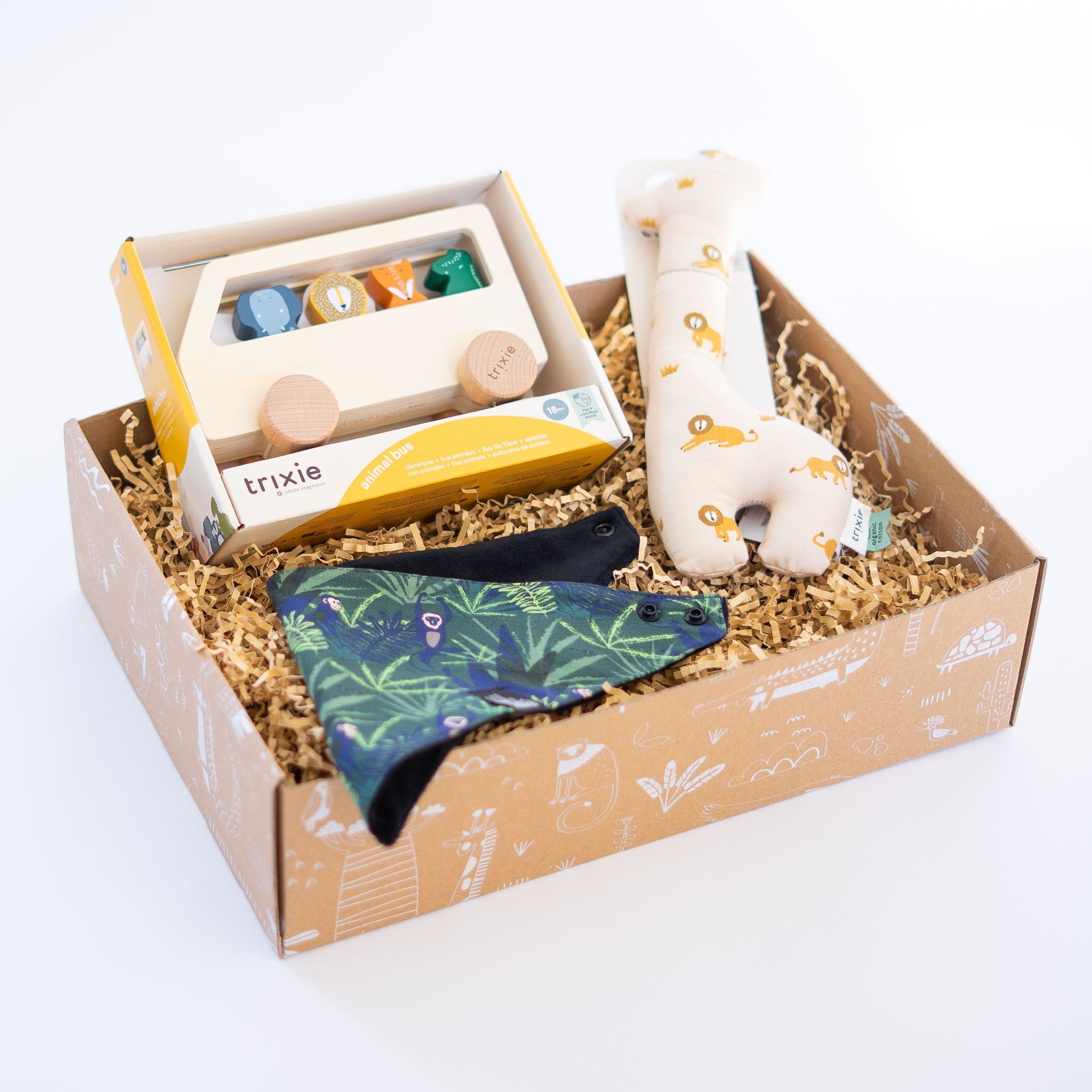 Kraamcadeau pakket Animal friends babycadeaupakket met dierenthema