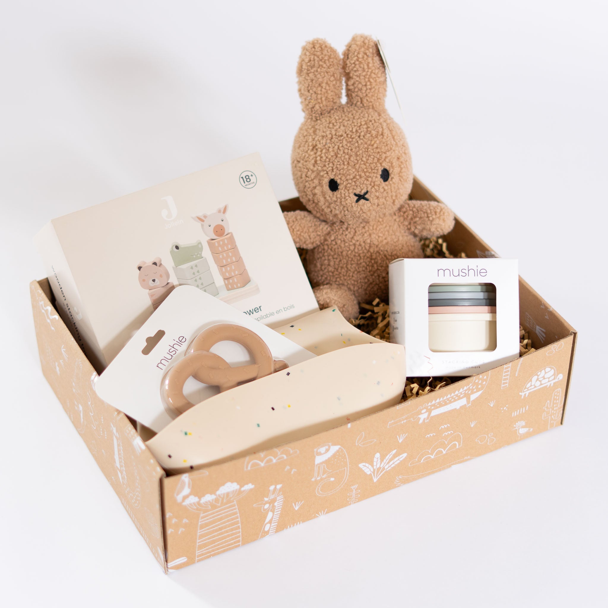 Kraamcadeau pakket Cutie kit met nijntje, jollein en prachtige producten van mushie