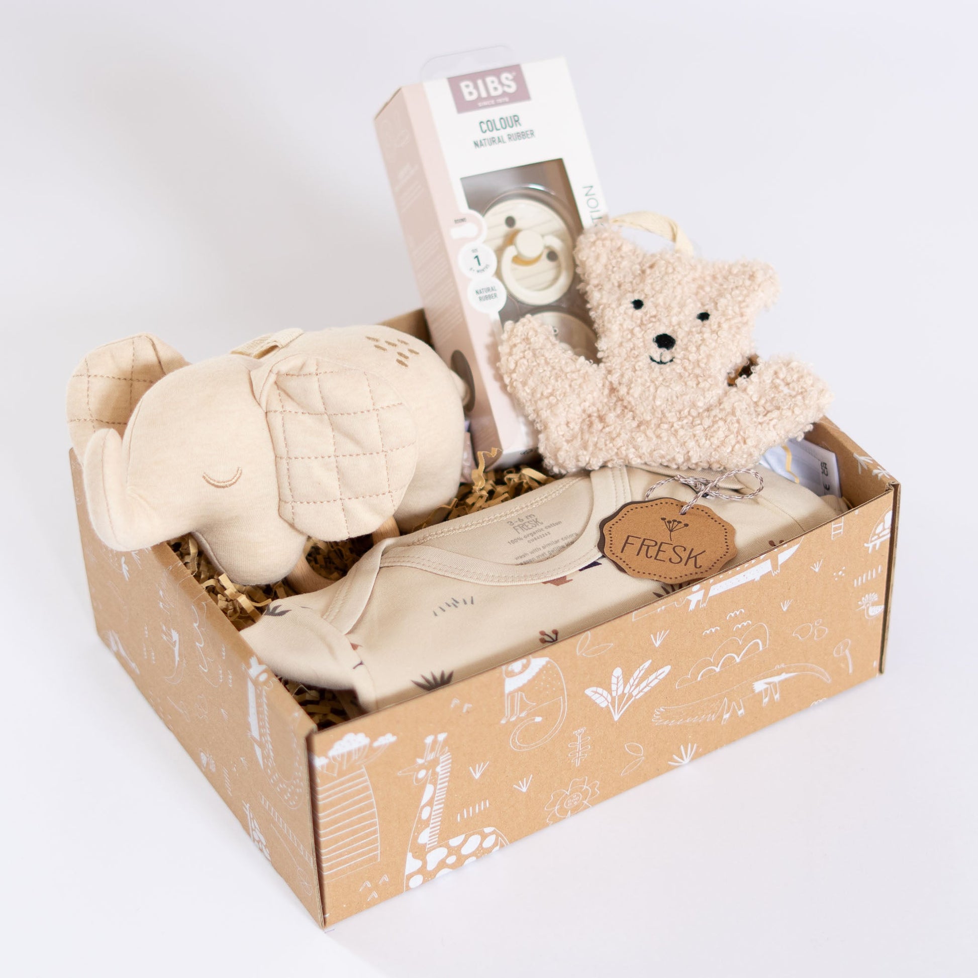 Kraamcadeau pakket Sweet dreams babycadeaupakket met fresk, bibs en jollein