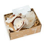 Neutraal kraamcadeau Woolly Moments met Jollein activiteitenkubus en Little Dutch bandana slabbetjes