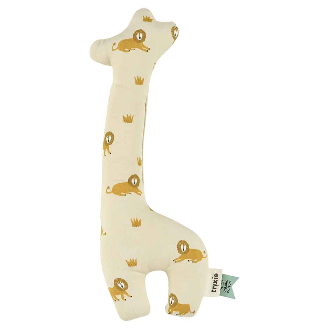 Giraf rammelaar en squeaker met leeuwen print van trixie