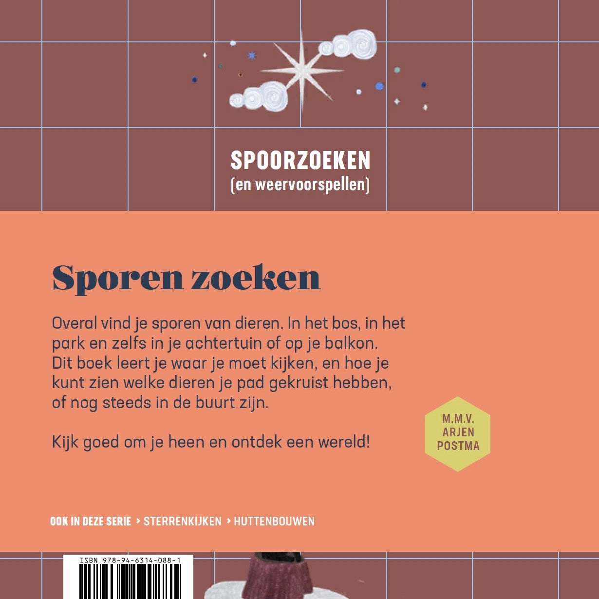 achterkant van het spoorzoeken boek van uitgeverij snor