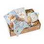 Baby cadeaupakket jongen Gentle Blue met Little Dutch knuffeldoekje, activiteitenbal en Jollein hydrofiele doeken