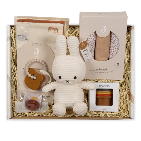 babyshower cadeaupakket met diverse mooie producten